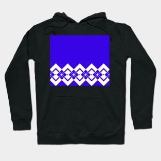 Geometric abstract - blue and white. Hoodie